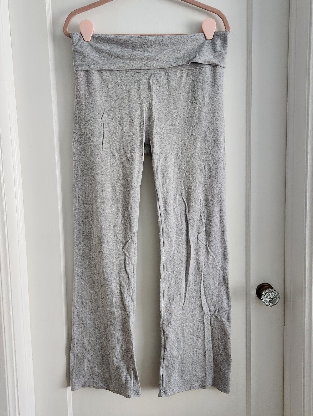 Skims Grey Foldover Flared Leggings Lounge Pants Heather Grey Size Large